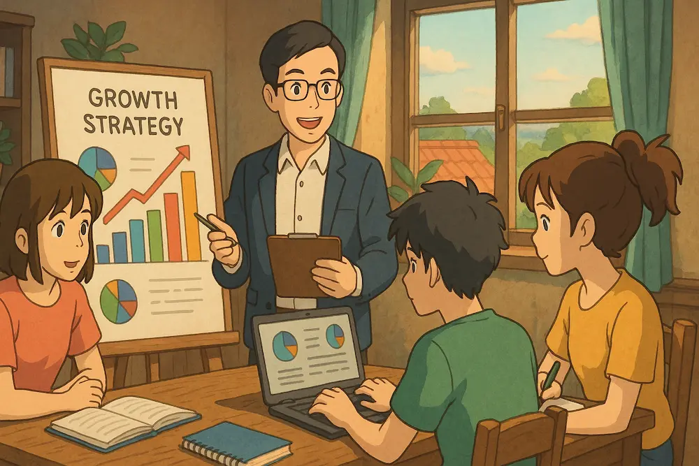 A professional marketer working part-time with a startup team on growth strategy