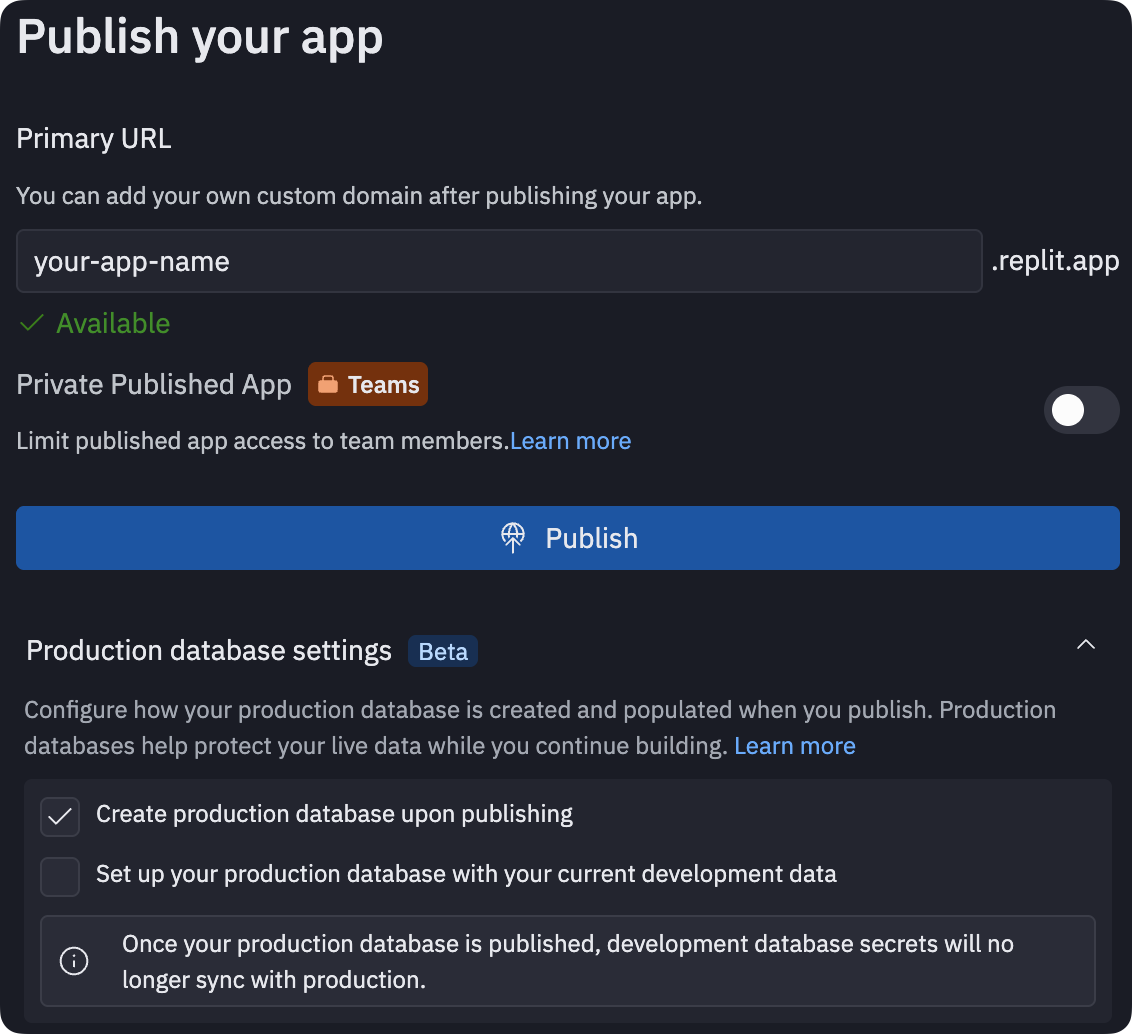 Replit autoscale detailed configuration