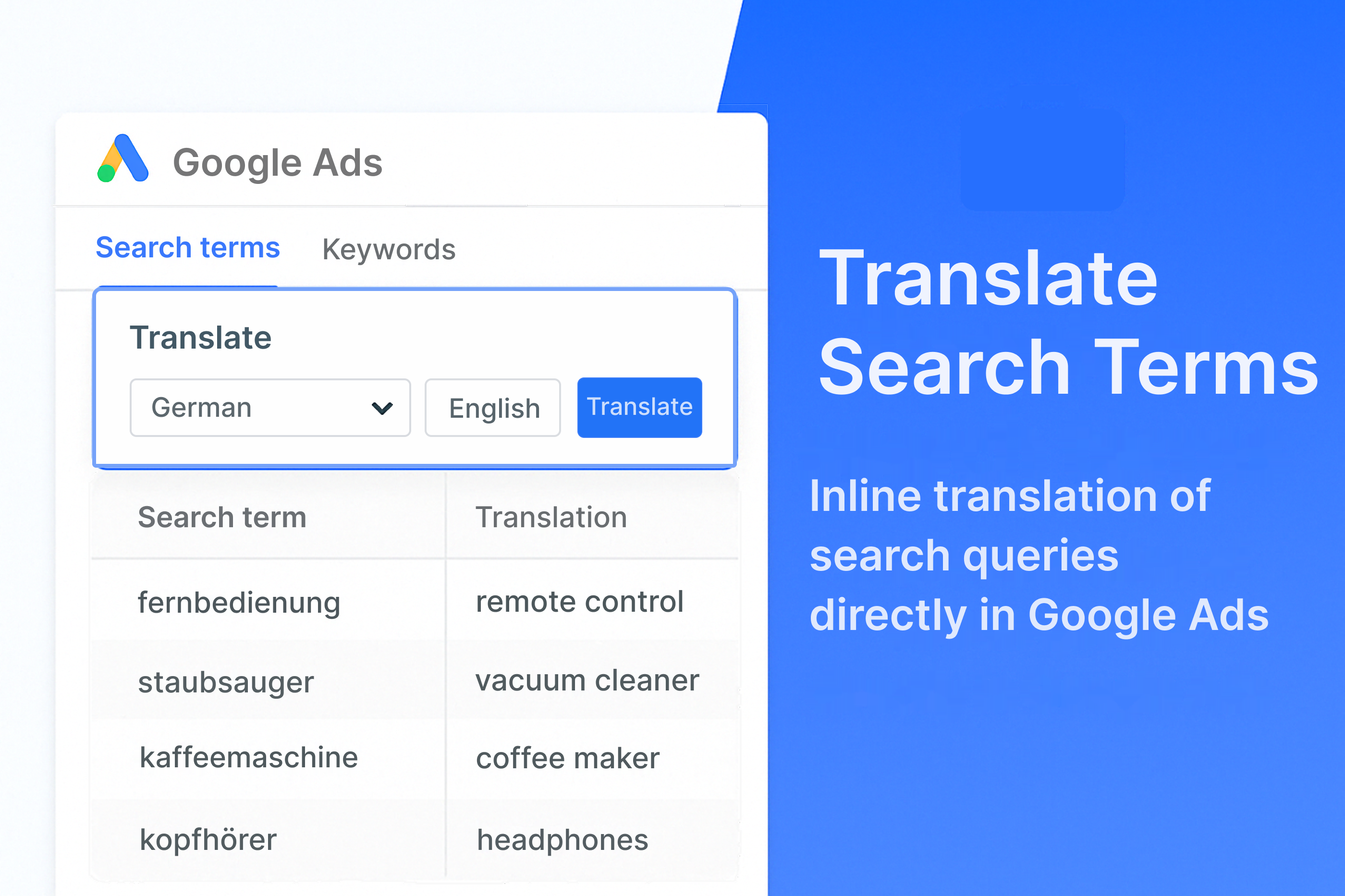 Translate Search Terms
