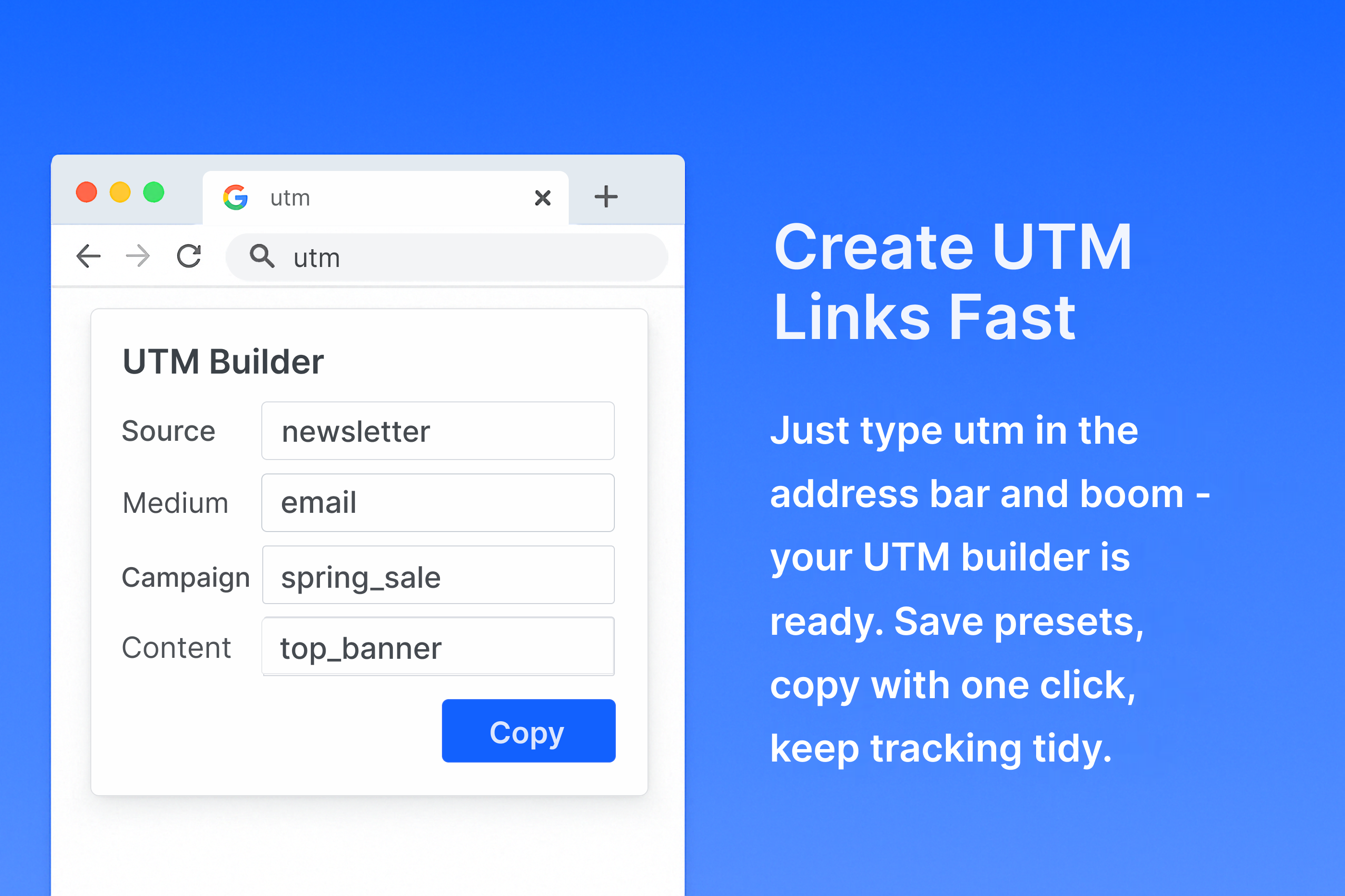 Create UTM Links Fast
